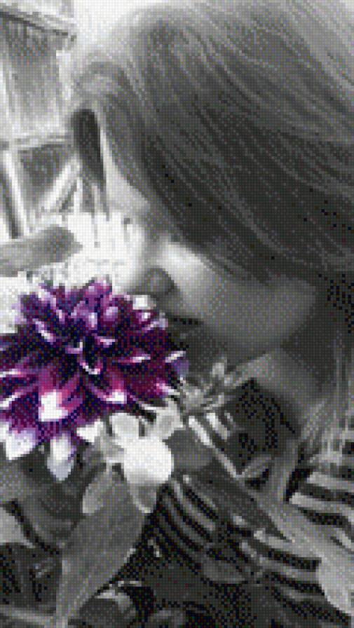 Очарование - цветы, девушка, блаженство - предпросмотр