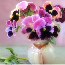 Схема вышивки «Анютины глазки»