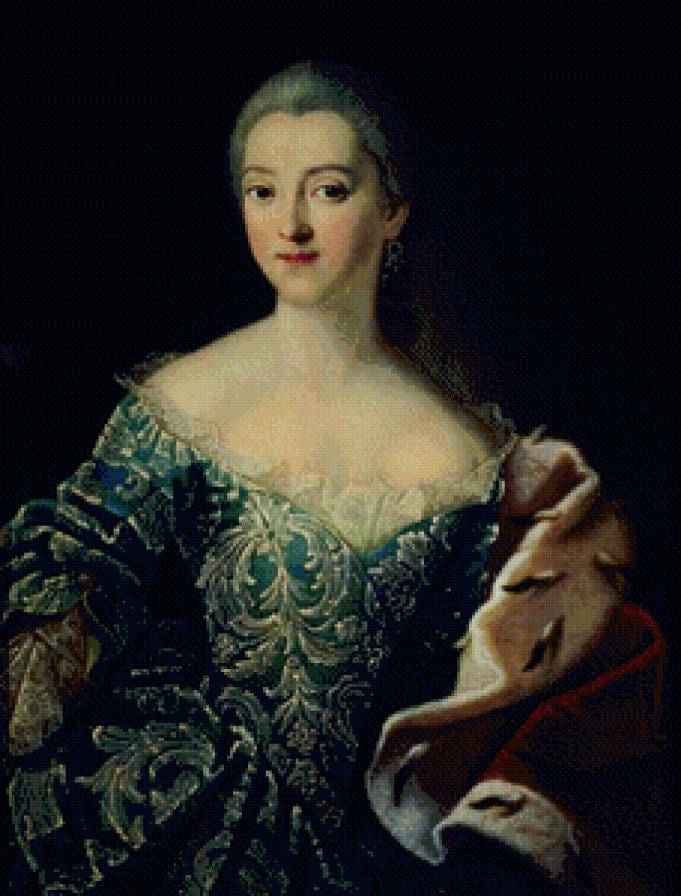 СЕРИЯ  "ПОРТРЕТЫ". ПОРТРЕТ КНЯГИНИ ЛОБАНОВОЙ-РОСТОВСКОЙ - кружево, платье, дама, портрет, княгиня, бриллианты - предпросмотр