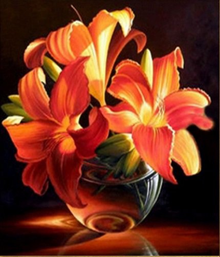 розовые лилии - цветы - оригинал