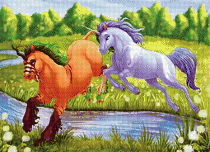 единороги - детское, лошадь, лошади, сказка, единорог, фентези - предпросмотр
