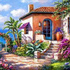 Схема вышивки «домик»