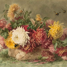 Схема вышивки «Хризантеммы»