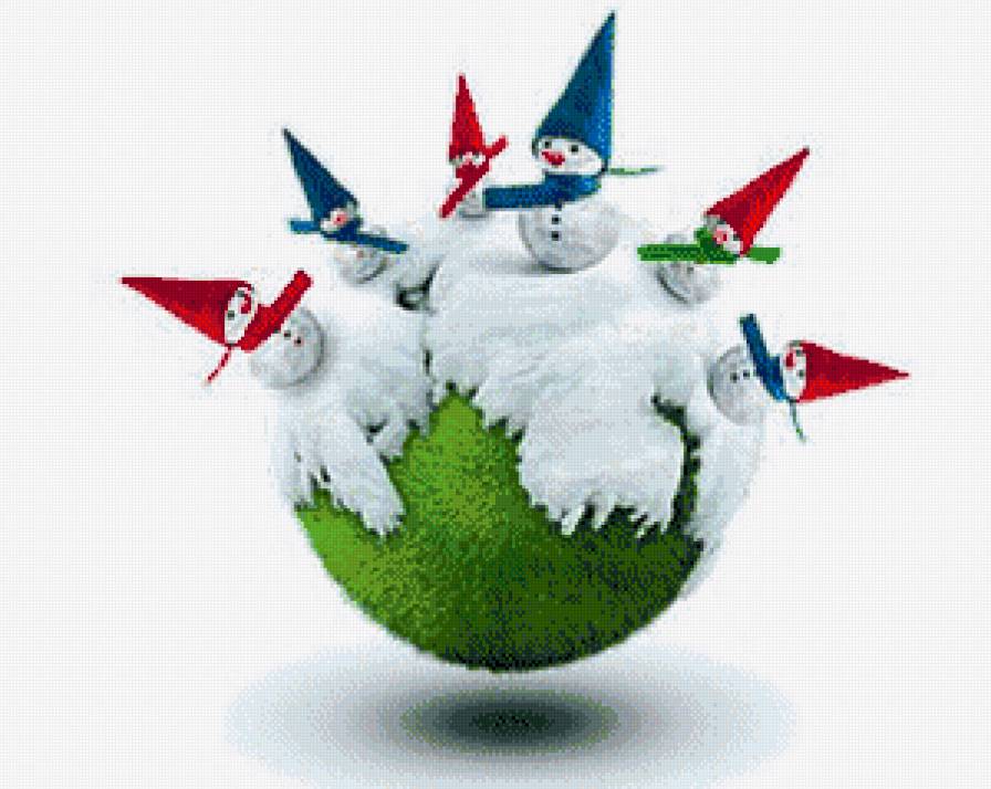 Где-то на белом свете.. - снеговики - предпросмотр