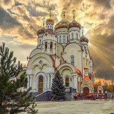 Схема вышивки «Церковь»