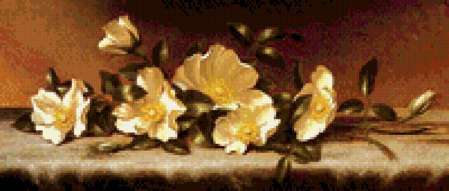 Белые цветы - букет, живопись, цветы - предпросмотр