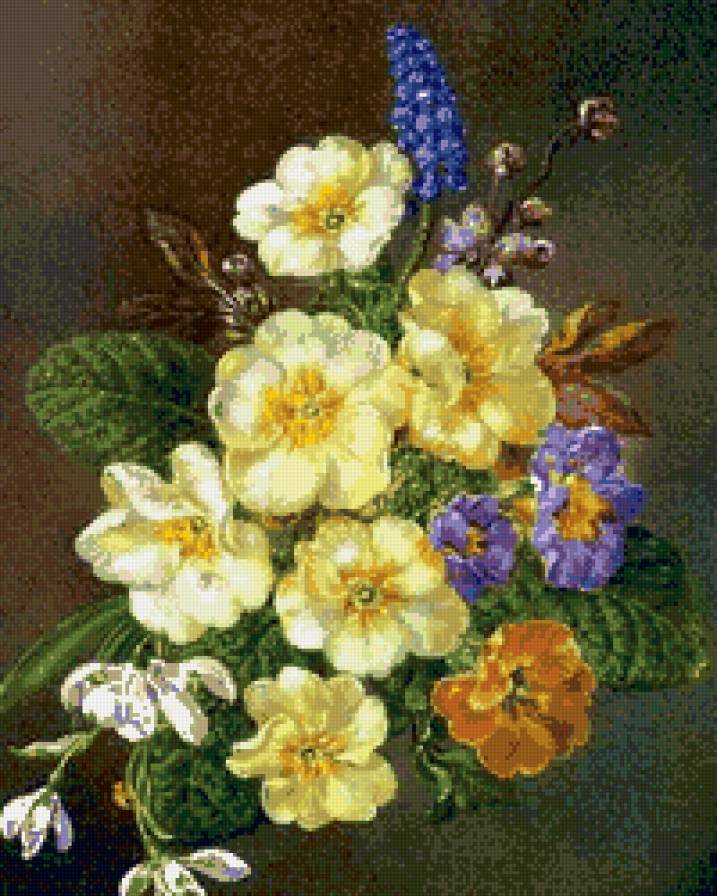 Цветы - цветы, живопись, букет - предпросмотр