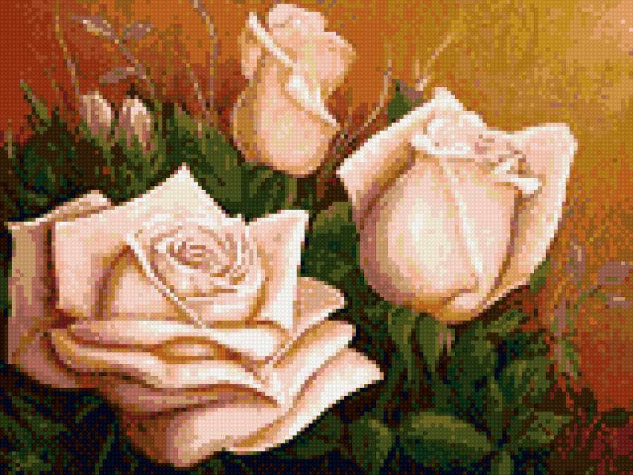 Розовые розы - букет, розы, цветы - предпросмотр