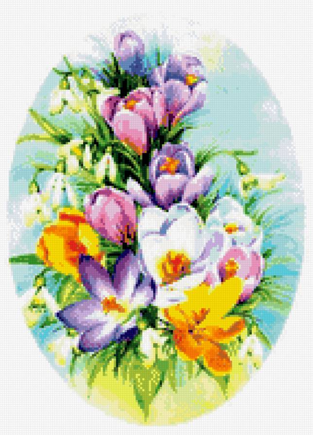 Букет цветов - букет, весна, крокусы, цветы - предпросмотр