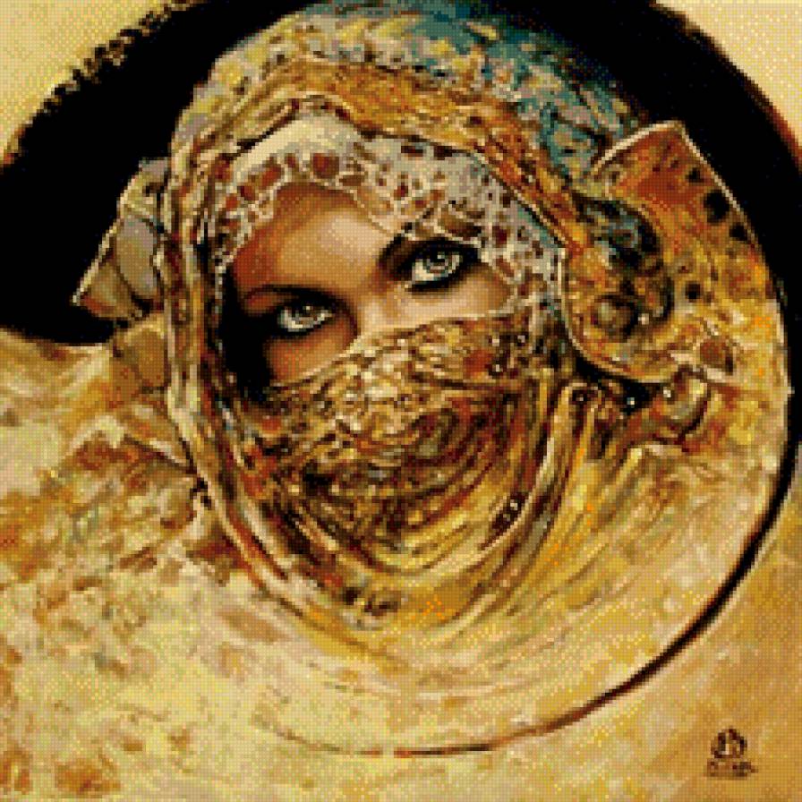 №748903 - женщина, картина, восточная - предпросмотр