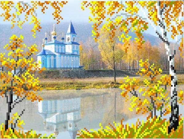 Природа - река, пейзаж, природа, церковь - оригинал