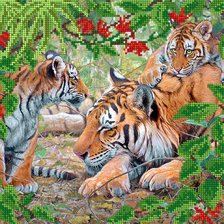 Оригинал схемы вышивки «Тигры» (№749480)