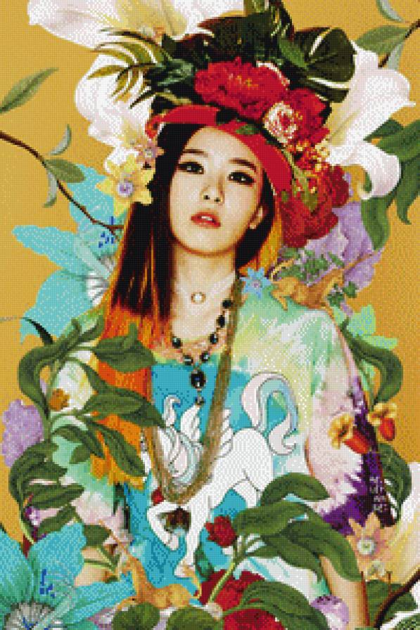 Red Velvet - девушка, цветы, корея, k-pop - предпросмотр