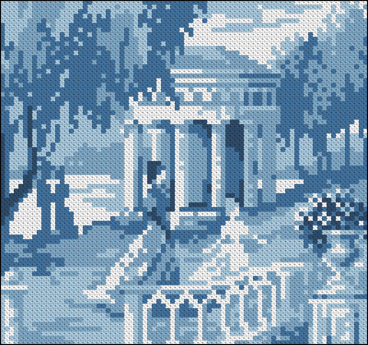 Беседка - гжель - оригинал