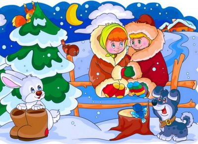 зимулька - пара, снег, романтика, двое, любовь, лес, сказка, зима - оригинал