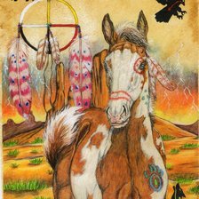 Схема вышивки «Caballo Indio»