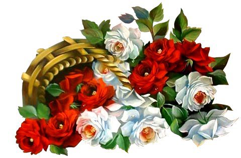 Розы - цветок, корзина, букет, роза - оригинал