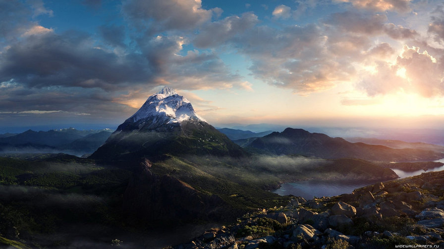 Рассвет в горах - природа - оригинал