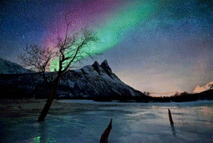 Северное сияние - природа - предпросмотр