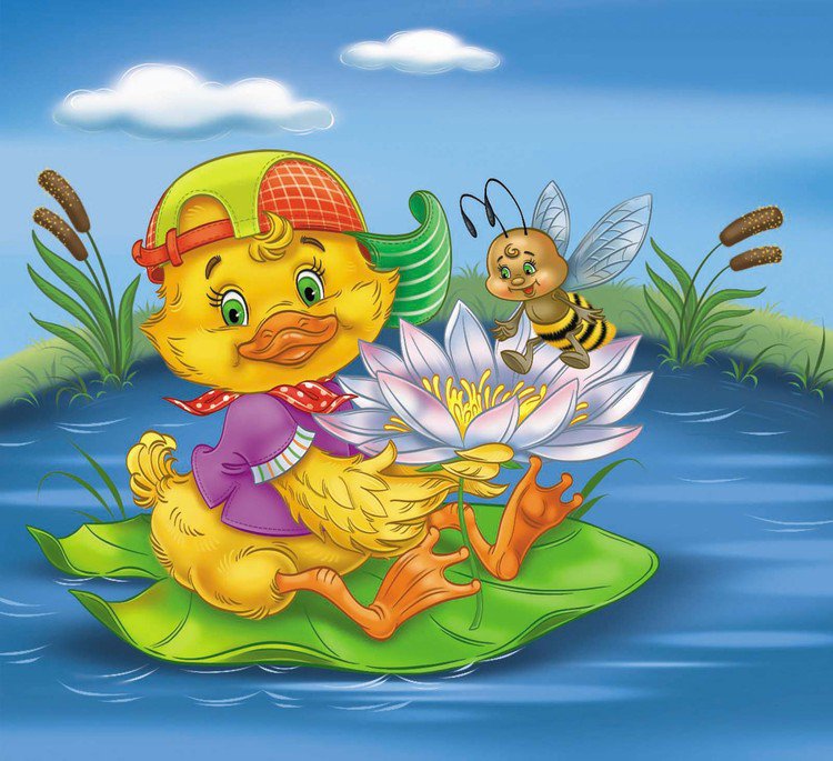 утенок - детское, уточка, животные, утята, детская, пчелка, пчела, утка, детям - оригинал