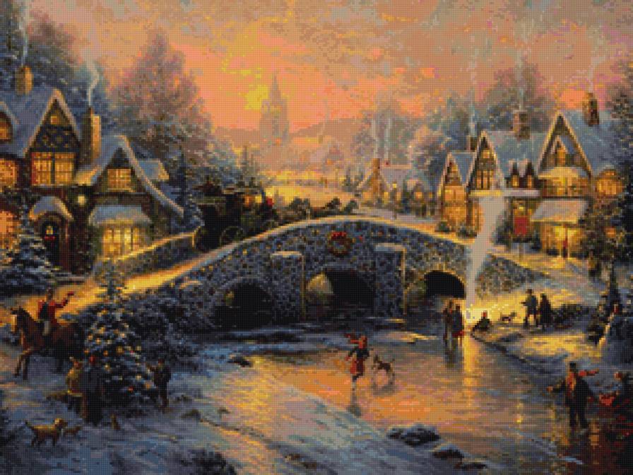 зимним вечером - зима - предпросмотр