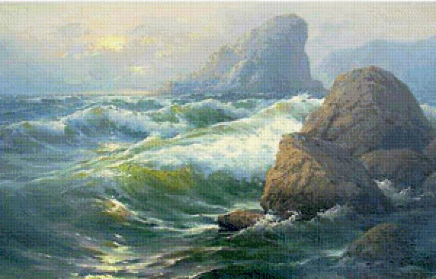 шторм - океан, волны, скалы, море - предпросмотр