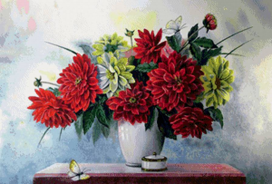 Букет - цветы, букет, живопись - предпросмотр