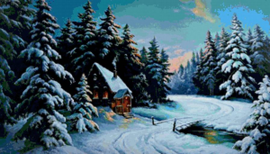 Зимний пейзаж - природа, пейзаж - предпросмотр