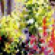 Предпросмотр схемы вышивки «дом в цветах у речки» (№752465)