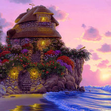 Схема вышивки «Домик у моря»