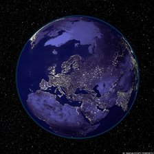 Схема вышивки «Земля ночью»