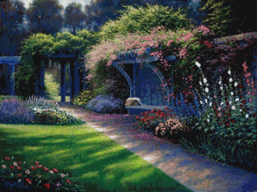 скамейка в парке - природа, парк - предпросмотр