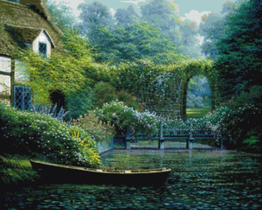 у озера - озеро, природа, дом - предпросмотр