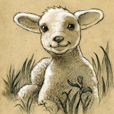 Схема вышивки «ягненок»