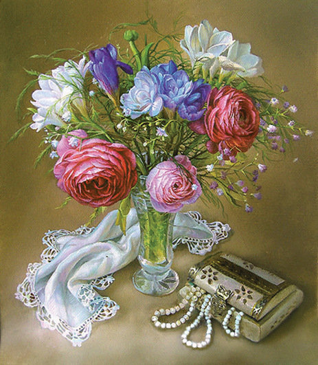 серия "букеты" - цветы.букеты.бусы - оригинал