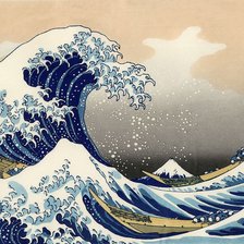 Оригинал схемы вышивки «Большая волна в Канагаве» (№754038)