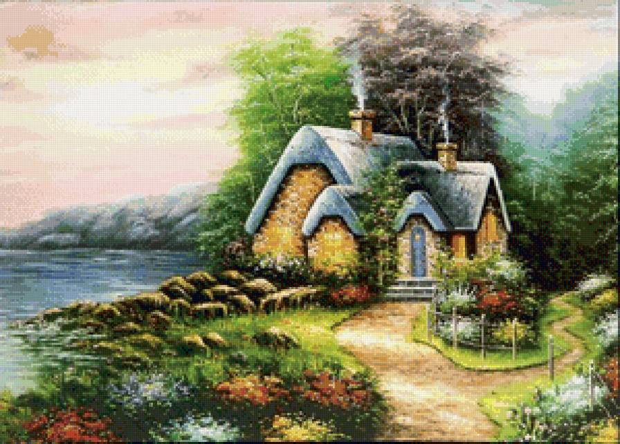 Серия домики - природа, пейзаж - предпросмотр