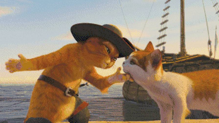 кот в сапогах - корабль, пара, кот, дуэль - предпросмотр