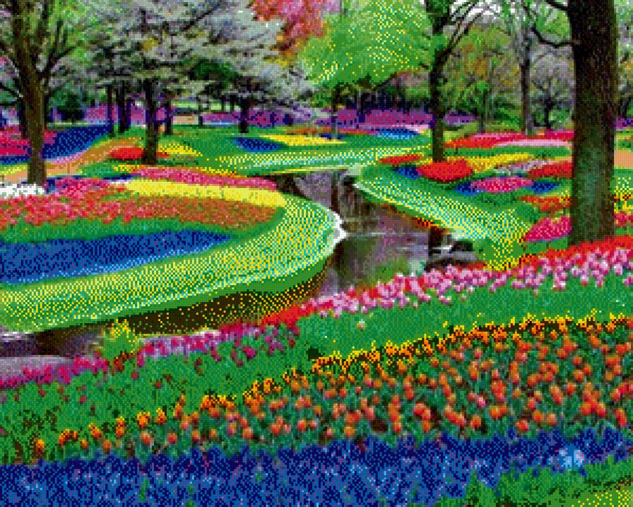 Парк в Нидерландах - цветы, красота., парк, природа - предпросмотр