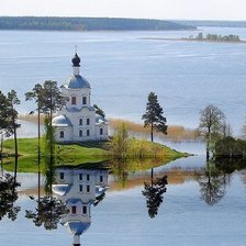 Схема вышивки «Озеро Селигер»