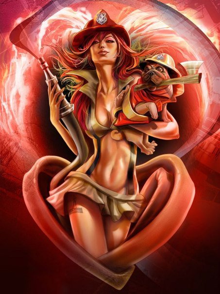 Пожарние - девушка - оригинал