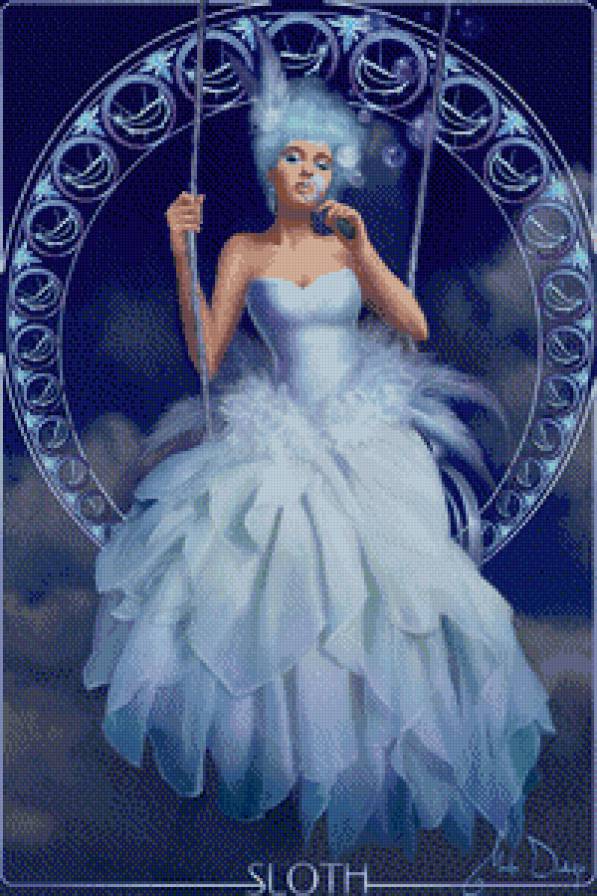 лень - девушка, грех, лень - предпросмотр