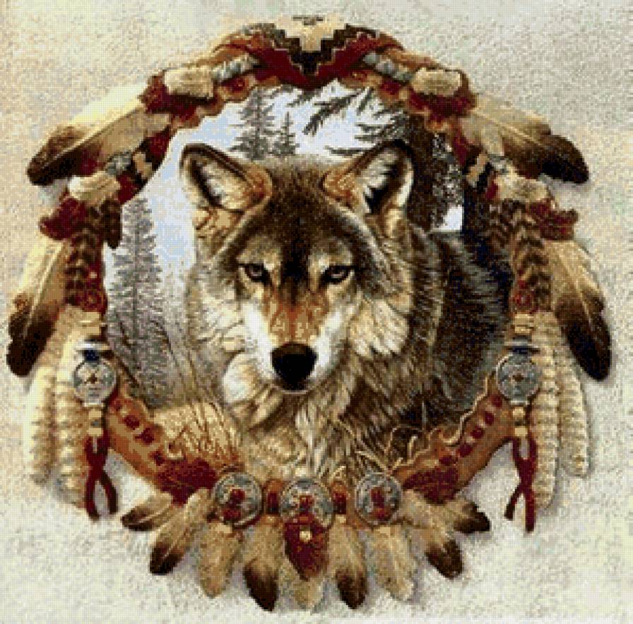 оберег - дикие животные, волк - предпросмотр