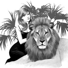 Схема вышивки «Леди со львом...»