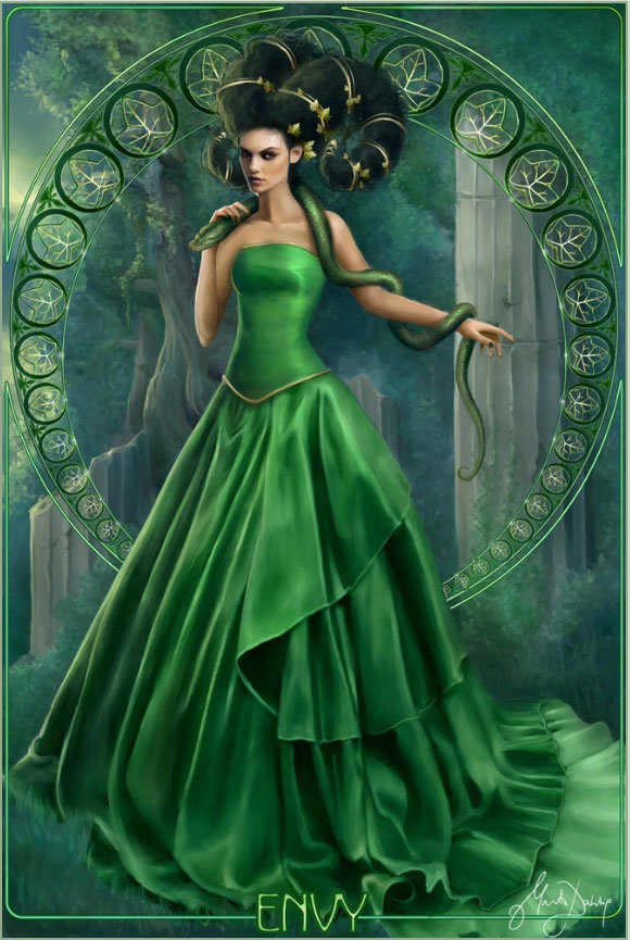 зависть - девушка, грех, зависть - оригинал