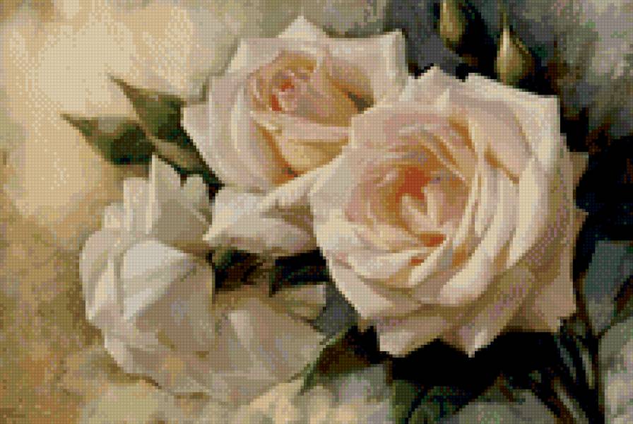 Розовые розы - цветы, букет, розы - предпросмотр