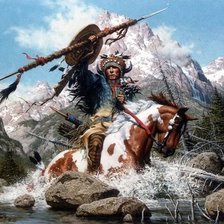 Схема вышивки «Вождь 1»