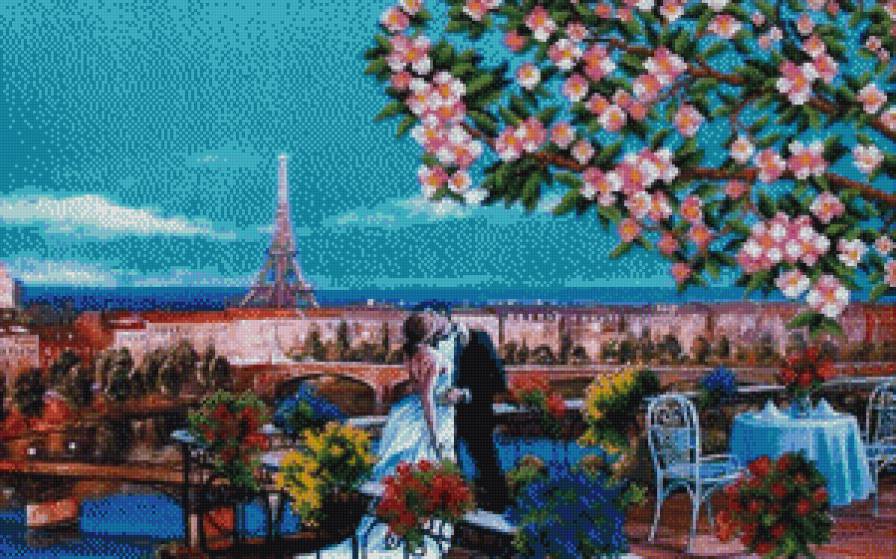 парижский поцелуй - париж, поцелуй - предпросмотр