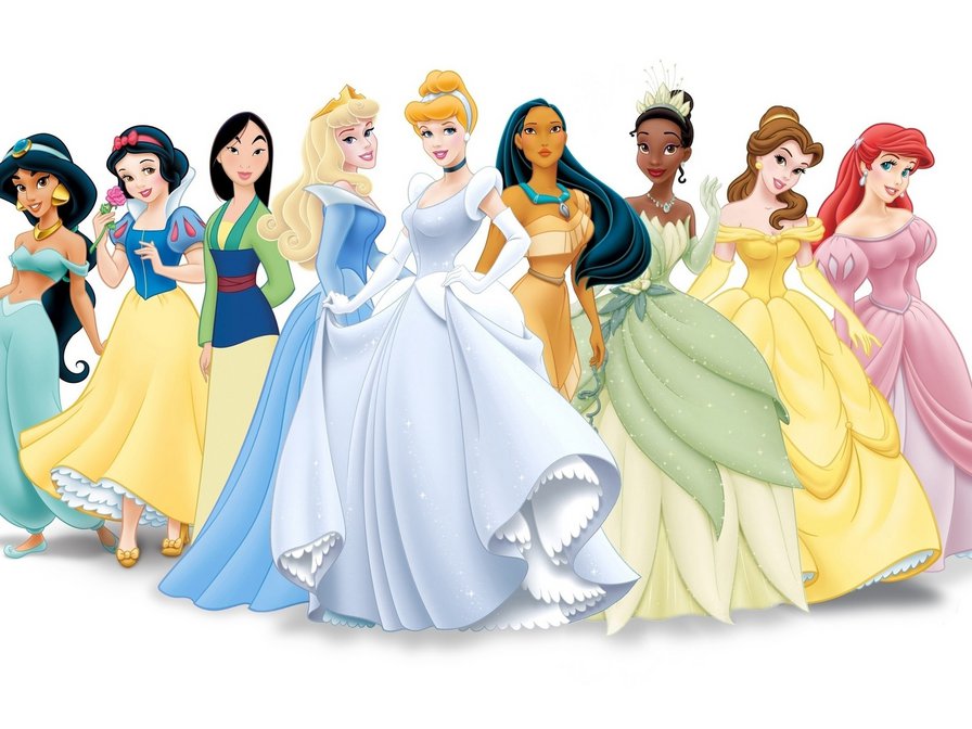 принцессы - дисней, мультфильм, принцессы, мультики - оригинал