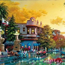 Схема вышивки «Городская улица»